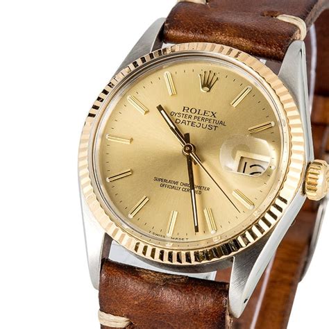 dual band watch rolex datejust|Rolex Datejust with leather band.